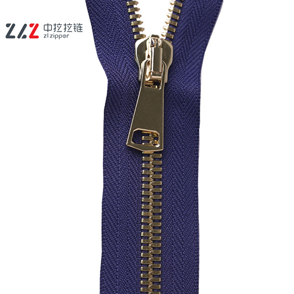 8# Polished double point teeth metal zipper 02